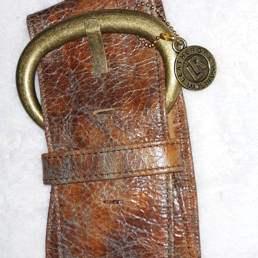 Leatherock Gold and Brown Belt Bag